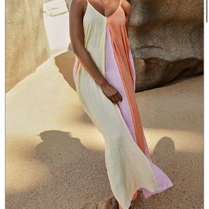 Ohm boutique Elan colorblock coverup maxi dress
